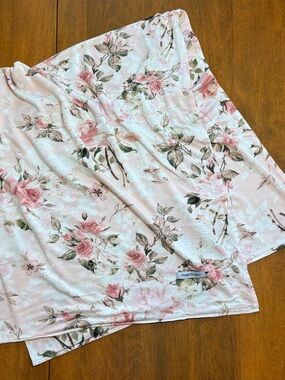 Posh Peanut Pink and Green Floral Swaddle
